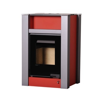 HS Flamingo LEND 11 červená - teplovzdušná krbová kamna