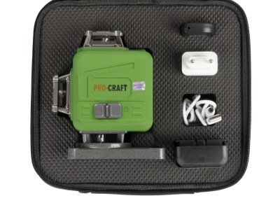 Laser zelený liniový, křížový samonivelační Procraft LE-4GL