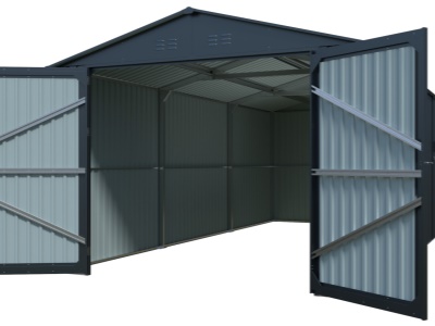 Riwall PRO RMCG 20x10 Anthracite - kovová garáž 3 x 6 m se sedlovou střechou Antracit