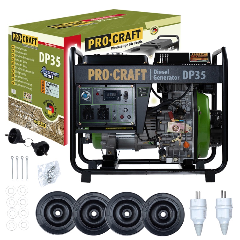 Dieselová elektrocentrála Procraft DP35