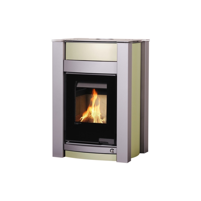 HS Flamingo KALMAR 11 olivová - teplovzdušná krbová kamna