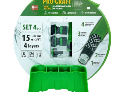 Zelená zahradní hadicí Procraft PR-4GH1915F
