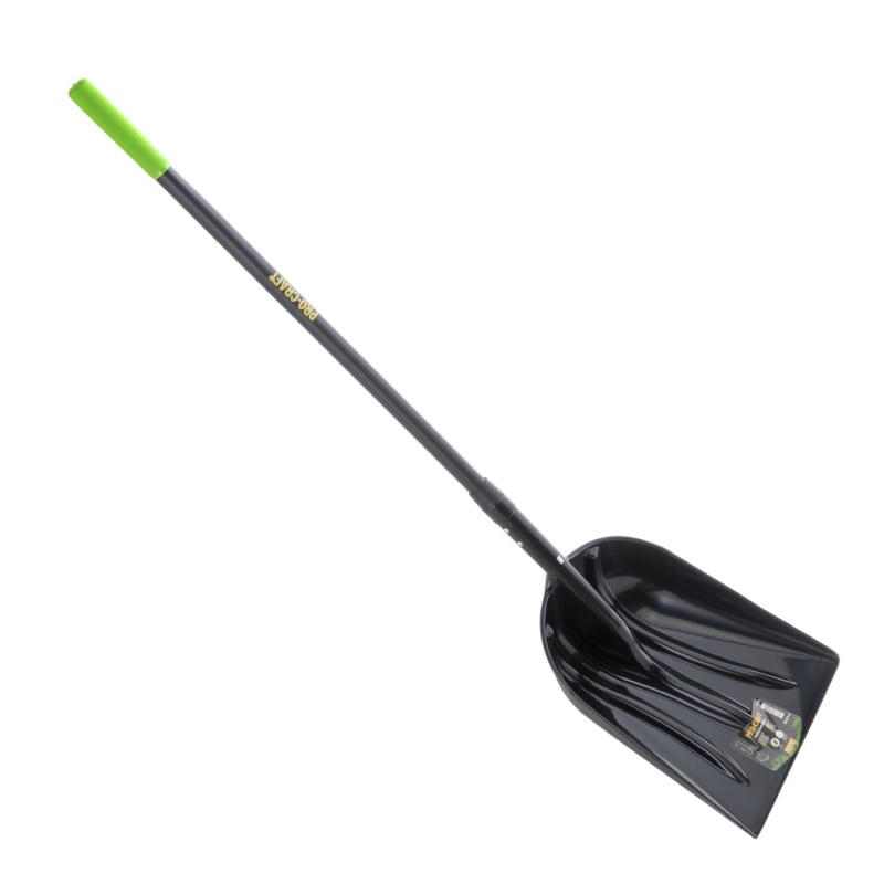 Lopata na sníh a obilí 36,5 cm plastová se sklolaminátovou násadou dlouhá 150cm Procraft GPS-1500