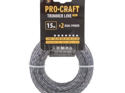 Struna žací (s výstuhou) (3mm) (15м) spirála PROCRAFT
