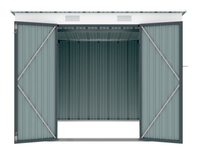 Riwall PRO RMSP 6x8 Anthracite - zahradní domek kovový 2,4 x 1,8 m s pultovou střechou antracit