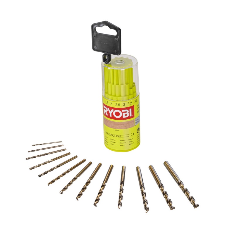 Ryobi RAK13HSS - 13 ks sada HSS-G vrtáků
