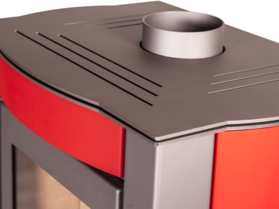 HS Flamingo Amos červená - krbová kamna