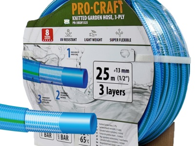 Modrá zahradní hadice Procraft PR-3KGH1325 3 vrstvy, 1/2" 25m