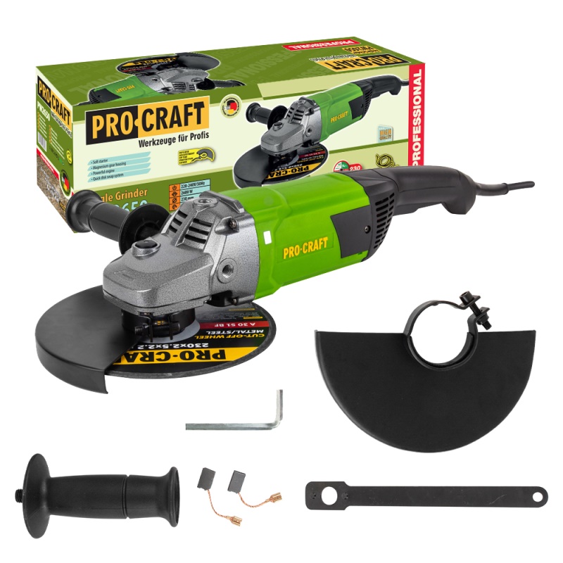 Úhlová bruska Procraft PW2650 (PW2600), 230mm