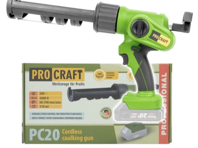 Aku vytlačovací pistole Procraft PC20bb (bez baterie a nabíječky)