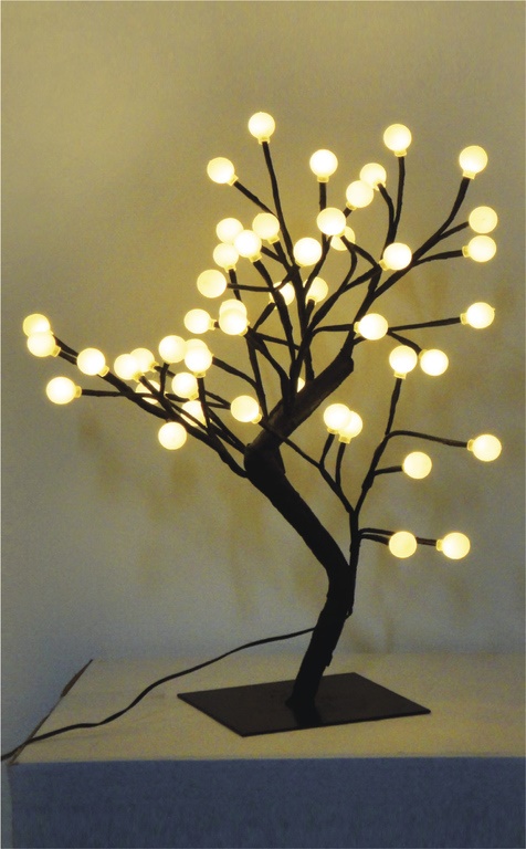 Stromek žárovky 48 LED stolní na baterie