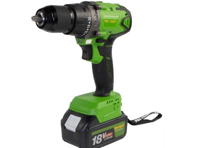 Aku vrtací šroubovák s příklepem Procraft PA18BL 1 baterie
