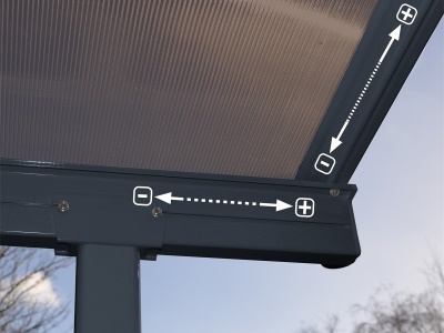 Palram - Canopia Capri 3000 antracit 3 x 3 - hliníková (montovaná) pergola
