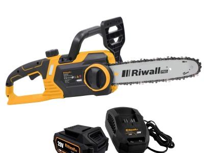 Riwall PRO RACS 2520i SET - Aku řetězová pila 20 V s bezuhlíkovým motorem + 4Ah baterie + nabíječka