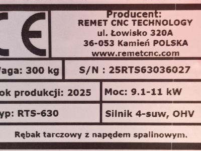 Štěpkovač Remet RTS-630 + vozík