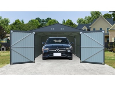 Riwall PRO RMCG 20x13 Anthracite - kovová garáž 3,8 x 6 m se sedlovou střechou Antracit