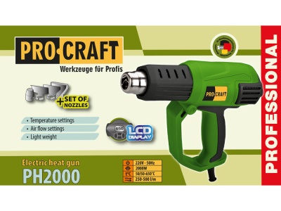 Polyfúzní svářečka Procraft PL1900 + horkovzdušná pistole PH2000