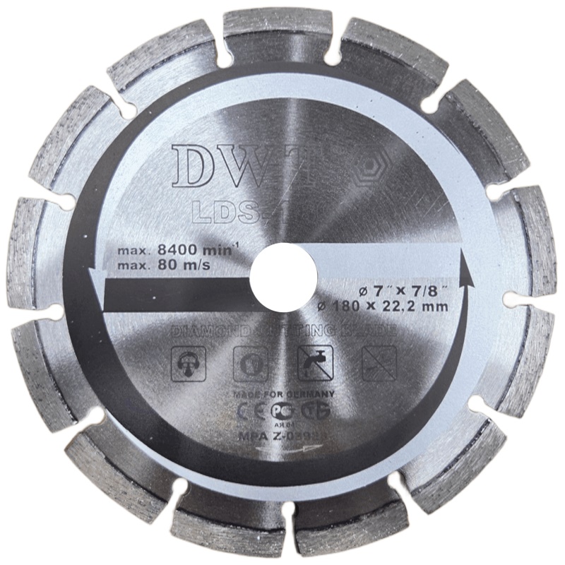 DWT LDS-180 A - diamantový segmentový řezný kotouč ( 180 x 22,2 mm )