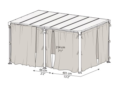 Palram - Canopia Síť proti hmyzu (moskytiéra) pro Martinique 5000