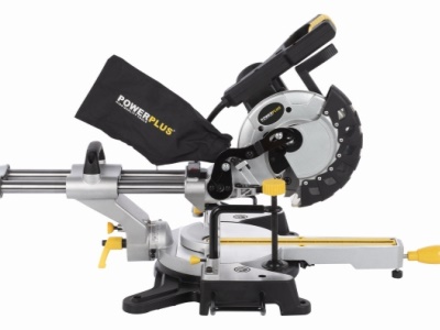 POWX07560S - Pokosová pila s potahem a oboustranným náklonem 1 500W / 210mm