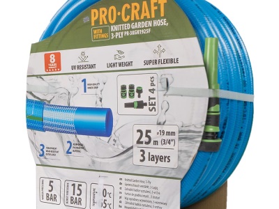 Modrá zahradní hadice Procraft PR-3KGH1925F