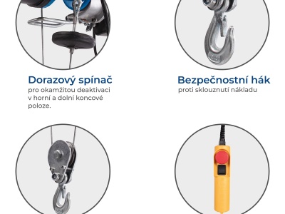 Scheppach HRS 250 - lanový naviják elektrický