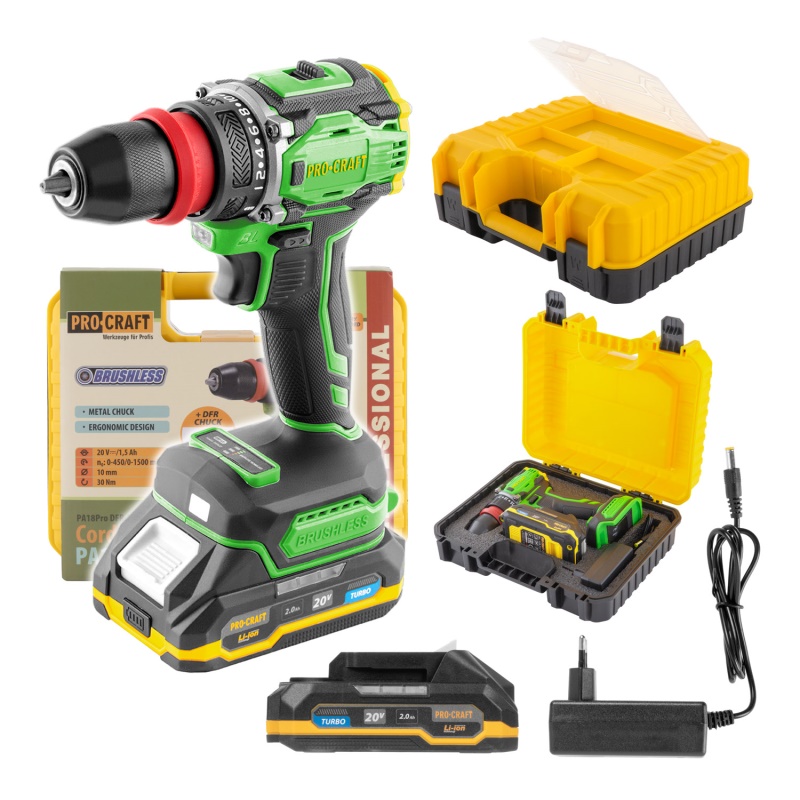Aku vrtací šroubovák Procraft PA18Pro DFR
