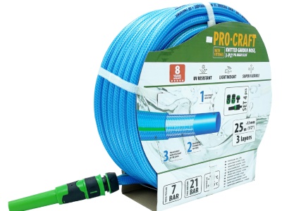 Modrá zahradní hadice Procraft PR-3KGH1325F