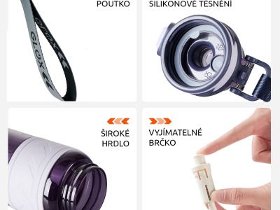1020P - Tritanová láhev na pití 1l