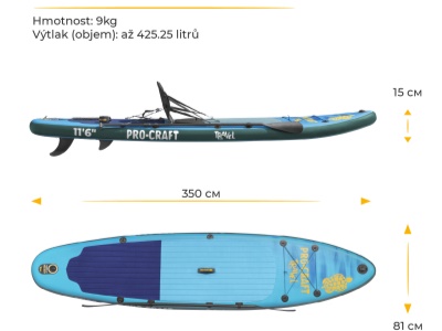 Paddleboard SET Procraft Travel SUP350
