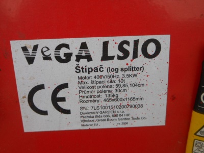 VeGA LS10 Štípač dřeva vertikální