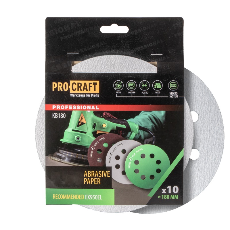 Brusný výsek (papír) 10 ks. Procraft КB180.180