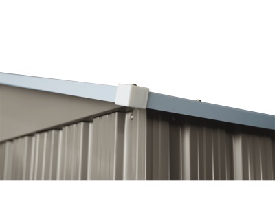 Riwall PRO RMSA 6x8 Brown - zahradní domek kovový 2,4 x 1,7 m se sedlovou střechou hnědý