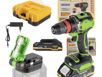 Aku šroubovák Procraft PA18Pro DFR s LED reflektorem LL20bb