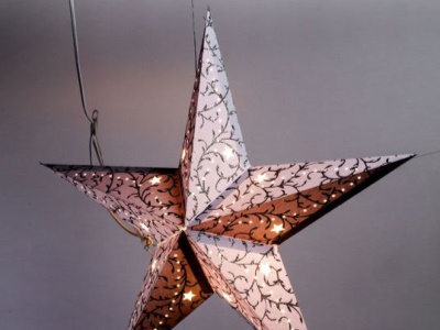 Hvězda svítící LED papírová