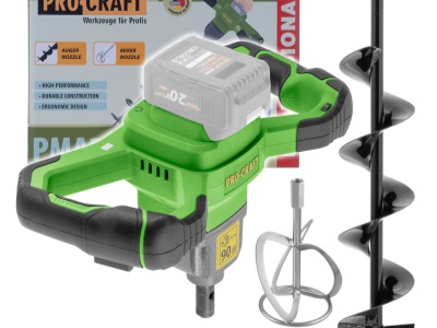 Aku zemní(půdní) vrták s přídavným nástavcem na míchání (mixér) PMA20