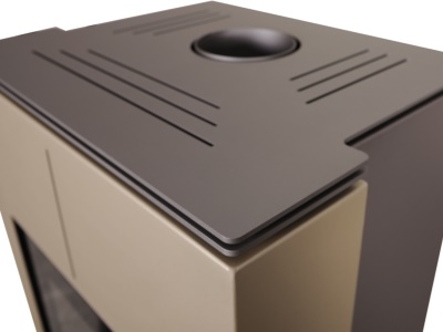 HS Flamingo SAPORO 11 olivová - teplovzdušná krbová kamna