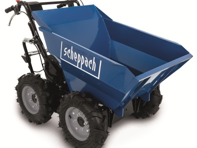 Scheppach DP 3000 - kolový přepravník 4x4 s nosností 300 kg a mechanickým sklápěním korby