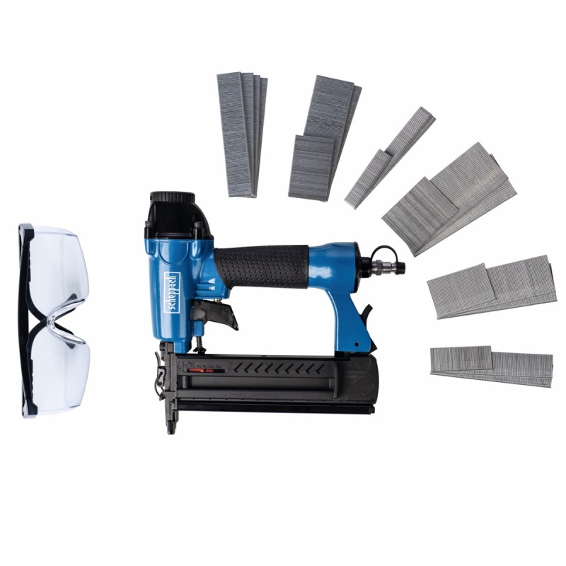 Scheppach 2 v 1 pneumatická sponkovačka/hřebíčkovačka