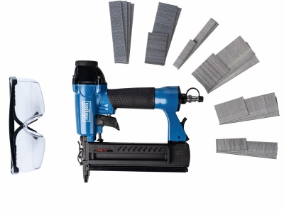 Scheppach 2 v 1 pneumatická sponkovačka/hřebíčkovačka