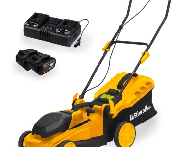 Riwall PRO RALM 4020i SET - akumulátorová sekačka 2 x 20 V + 2x 4 Ah baterie + duální rychlonabíječka 4,5 A