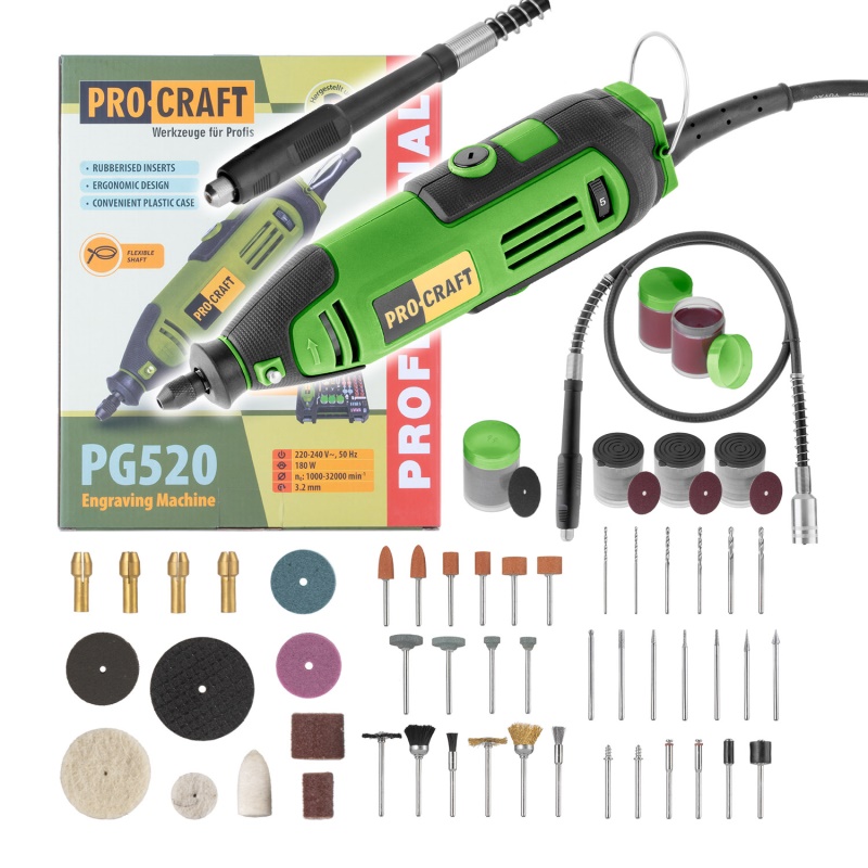 Bruska přímá s ohebným nástavcem Procraft PG520