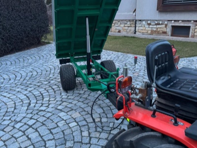 Hydraulicky sklopný vozík za malotraktor HT15