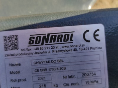 Kleště na balíky CBE SNR 1700 JCB