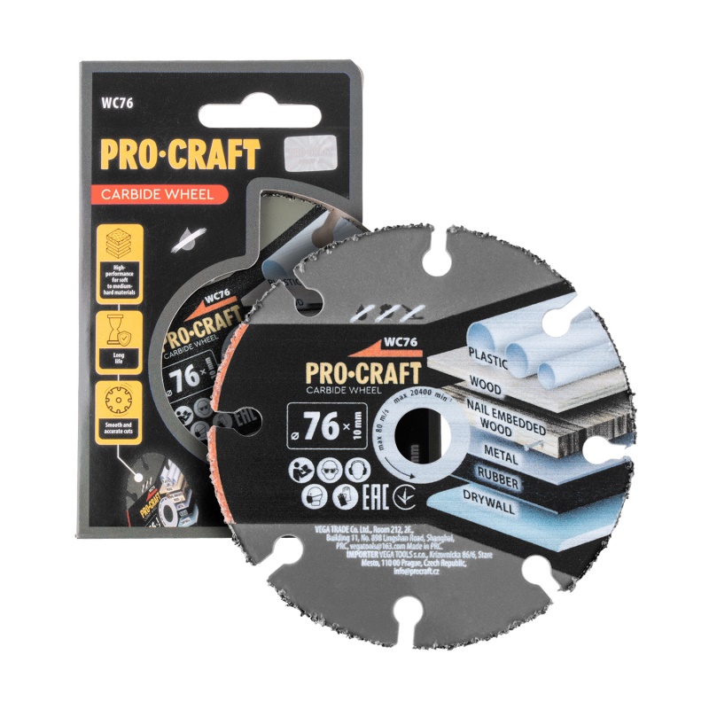 Řezný, karbidový kotouč Procraft WC76