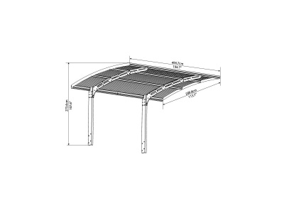 Palram - Canopia Arizona 5000 - hliníkový přístřešek pro auto s obloukovou střechou
