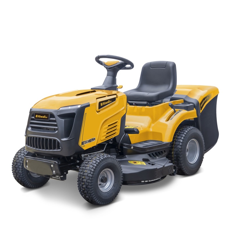 Riwall PRO RLT 102 HRD TWIN - Travní traktor dvouválcový 102 cm se zadním výhozem a hydrostatickou převodovkou