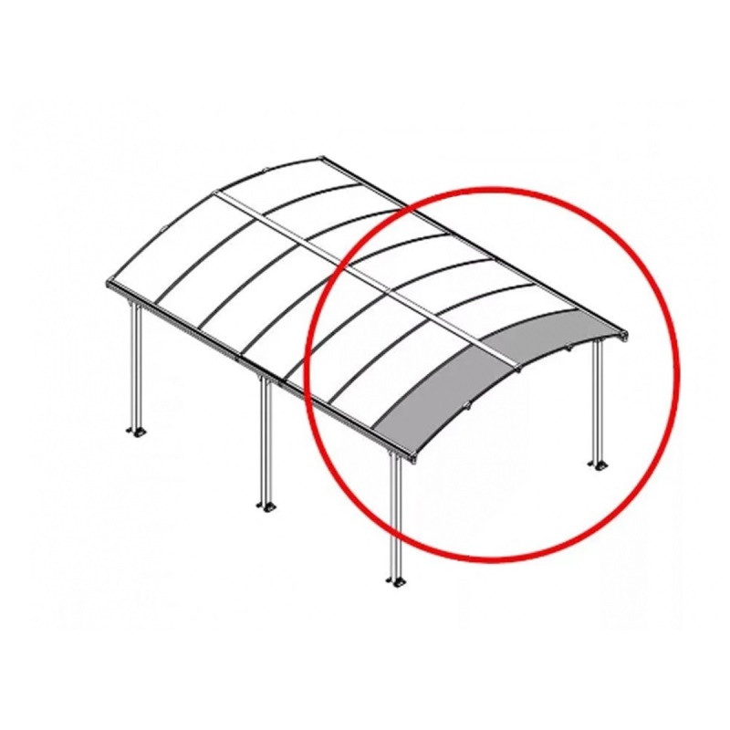 Palram - Canopia Rozšiřovací modul pro přístřešky řady Arcadia bronz (70 cm)