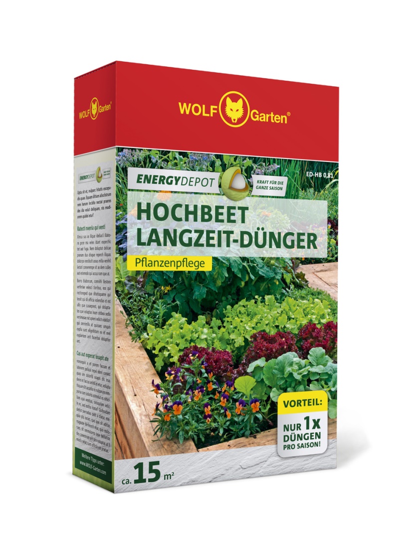 Dlouhodobé hnojivo na vyvýšené záhony Wolf Garten ED-HB 0,81