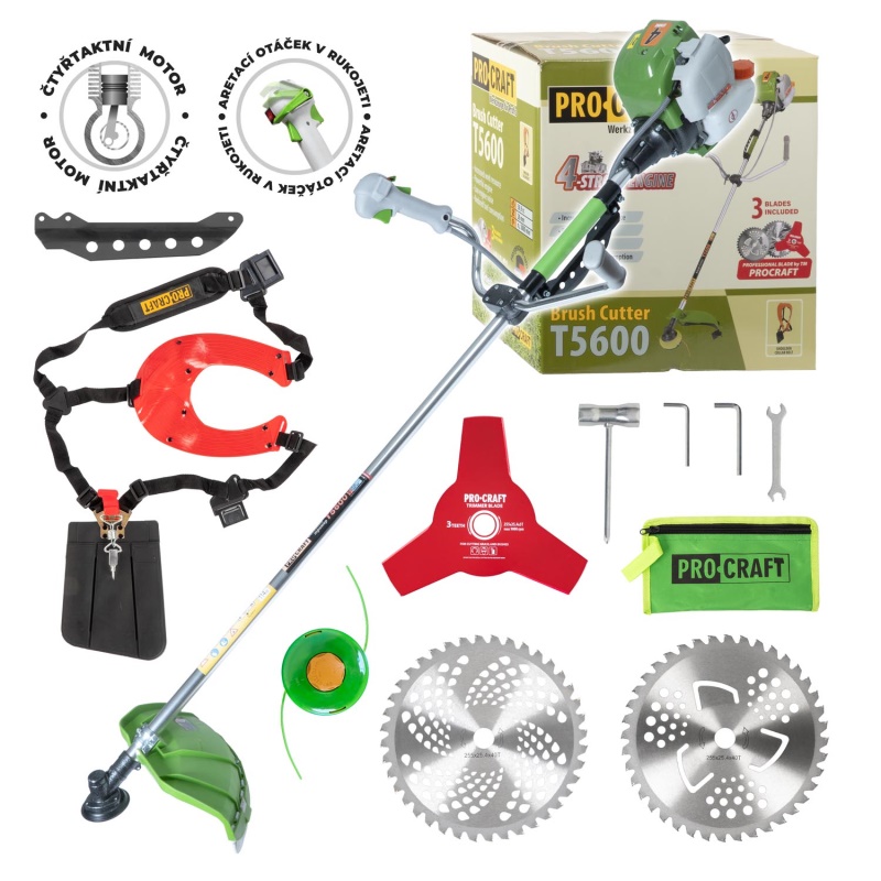 Benzínový křovinořez Procraft T5600